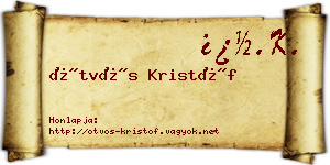 Ötvös Kristóf névjegykártya