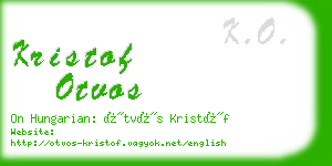 kristof otvos business card